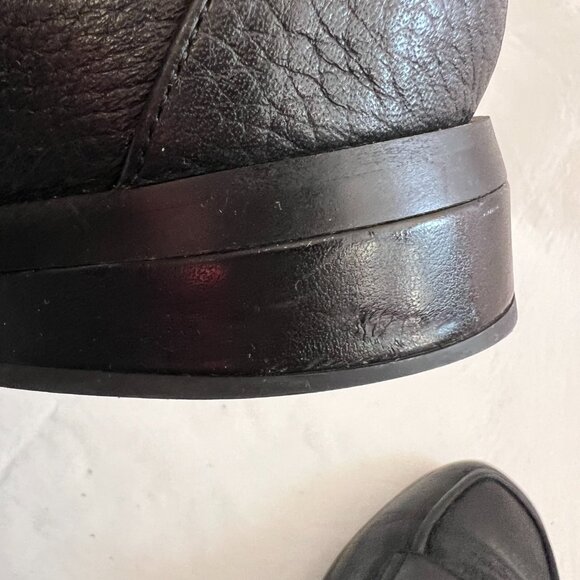 Vionic loafers slip on shoes Sellah US womens 9 black leather moc toe flat - Picture 13 of 14